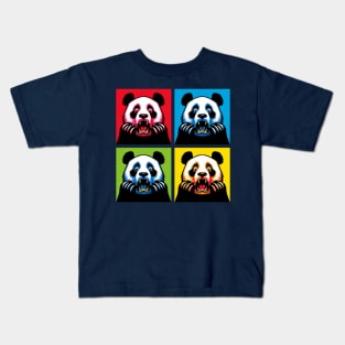 Pop Fearful Panda - Funny Panda Art Kids T-Shirt